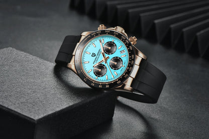 PAGANI DESIGN 1664 Luxury Automatic Mechanical Men's Watch VK63 movement AR Sapphire Crystal Rubber 100m Waterproof Men's Watch