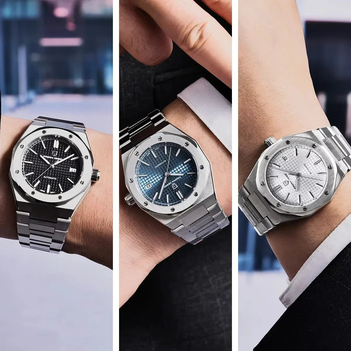 PAGANI DESIGN PD1673 Miyota 8215 Men's Fashion Watch 40MM Sport Automatic Mechanical Stainless Steel 100M Waterproof Watch