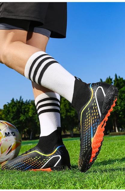 Men Football Boots Professional Turf Futsal Match Grass Unisex Outdoor Training Soccer Shoes Soccer Cleats Non-slip Breathable