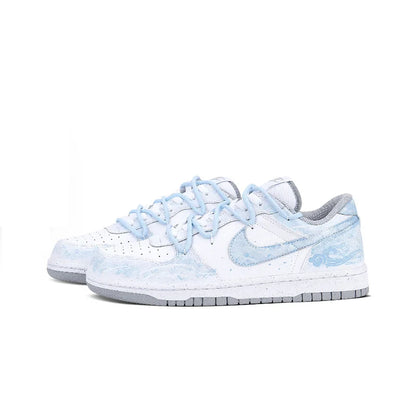 Individuell gestaltete Sneaker Nike Dunk „Fog Hidden Auspicious Clouds“ – Low-Top-Schuhe im High-Street-Retro-Stil mit chinesischer Tuschemalerei für Unisex