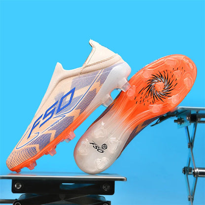 Nouveaux hommes chaussures de Football Match intérieur vente chaude bottes de Football en plein air crampons d'herbe baskets de Futsal montantes antidérapantes de haute qualité