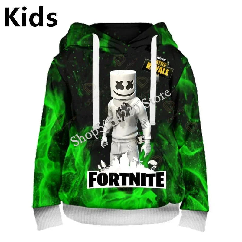 Fortnite Jungen-Cosplay-Hoodie „Cool Heroes“, Cartoon-Sweatshirt, Kinderkleidung für Frühling und Herbst, Baby-Mantel, Kapuzenjacke für Kinder