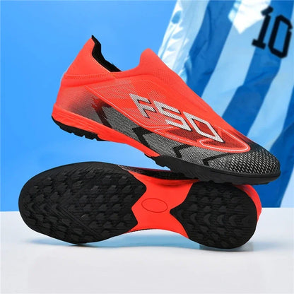 Nouvelles chaussures de football pour hommes, chaussures de sport, chaussures de football de haute qualité, ultralégères, chaussures de futsal, haute tige, respirantes, antidérapantes, pour match en extérieur