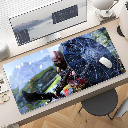 Game God Of War Mouse Pad Rubber Antislip Keyboard Pad 40x90cm Mousepad Gaming Accessories XXL Office Computer Mat