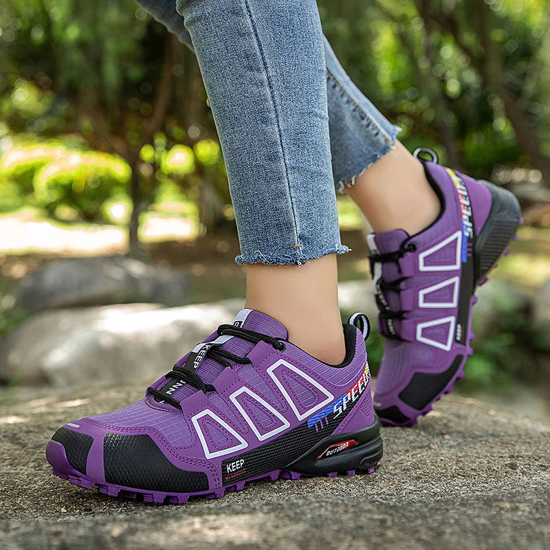 Hiking Shoes Women's Outdoor Hiking Sports Shoes, Non-slip Hunting Tactical Shoes, Breathable Lace-up Climbing Shoes, Cycling