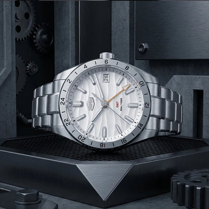 HEROFORCE Men's Well-known Brand Watch; Men's Fashion Waterproof Luminous Stainless Steel Band Casual Calendar Quartz Men Watch