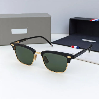 Brand Design Design Men's Polarized Sunglasses Alloy Acetate Square UV400 Sunglass for Women Outdoor Driving Eyewear Shade TB711