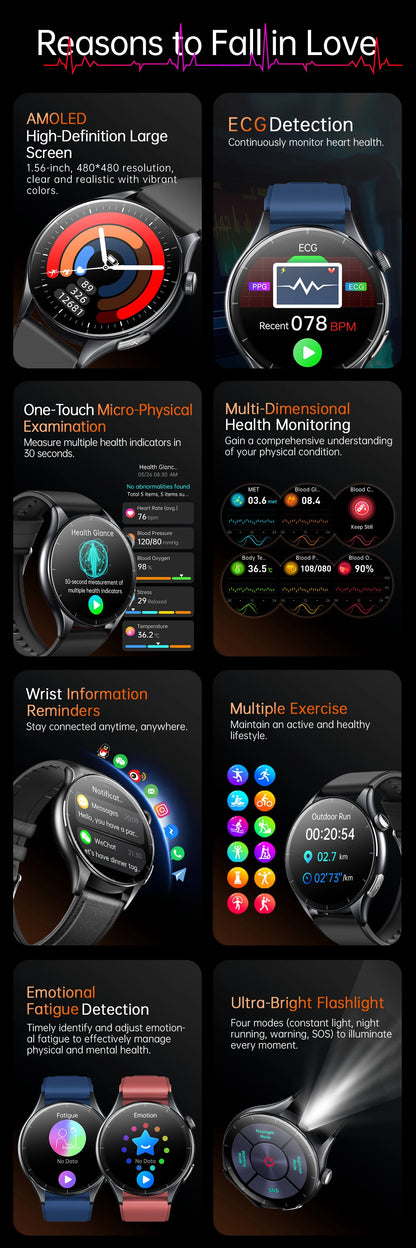 For XIAOMI 2025 New ECG+PPG Smartwatch Precise Uric Acid Blood Lipids Pressure Body Analysis Smart Watch Men BT Call NFC Watches