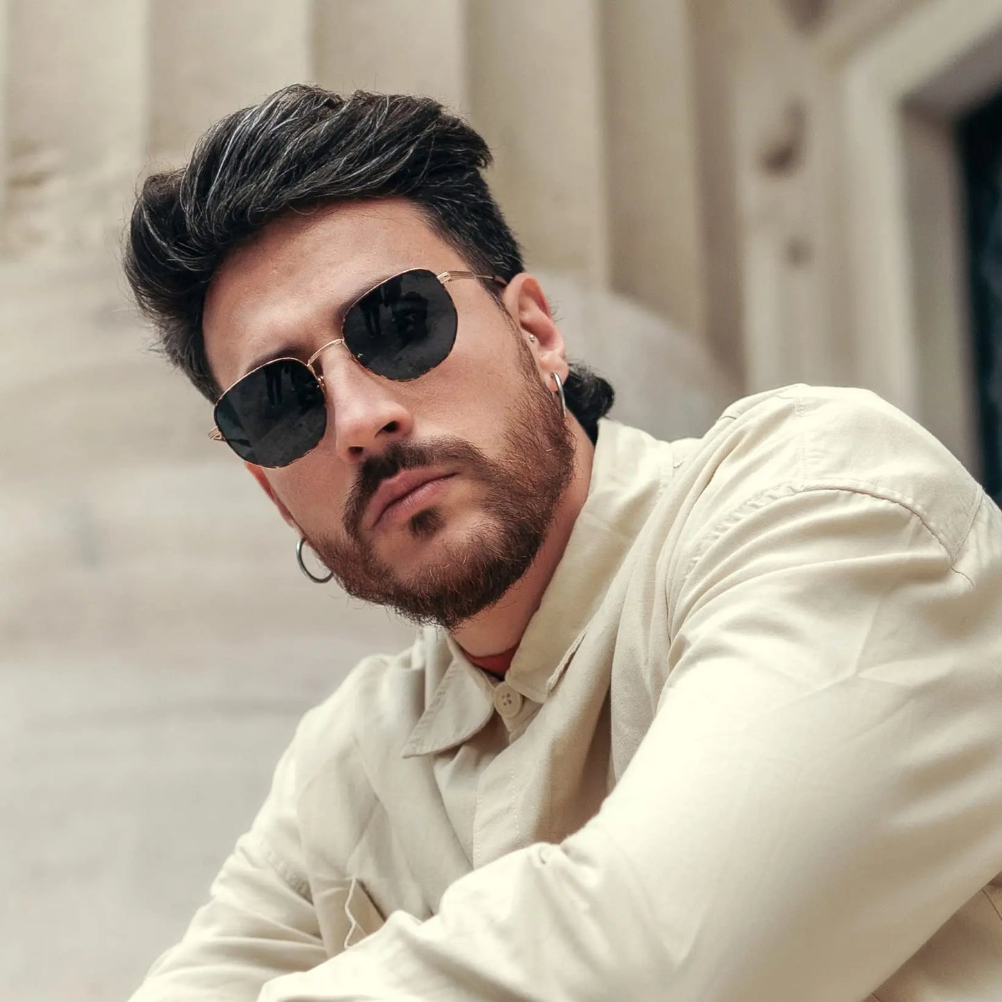 ZENOTTIC Fashion Hexagon Polarized Retro Sunglasses for Men Women-Vintage Metal Frame Design UV Protection Trendy Fashion Shades