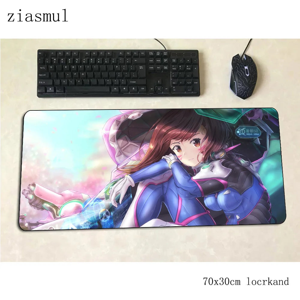 Podkładka pod mysz Dva dla graczy 70x30cm XL, gamingowa mata na biurko do PC i notebooka, urocza podkładka do gier, prezent świąteczny dla gracza