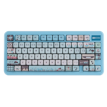 KiiBOOM Phantom81 Lite QMK/VIA 75% Hot-Swap Gasket Wired/BT/2.4GHz Wireless Mechanical Keyboard ABS Case+UV Tech RGB Backlights