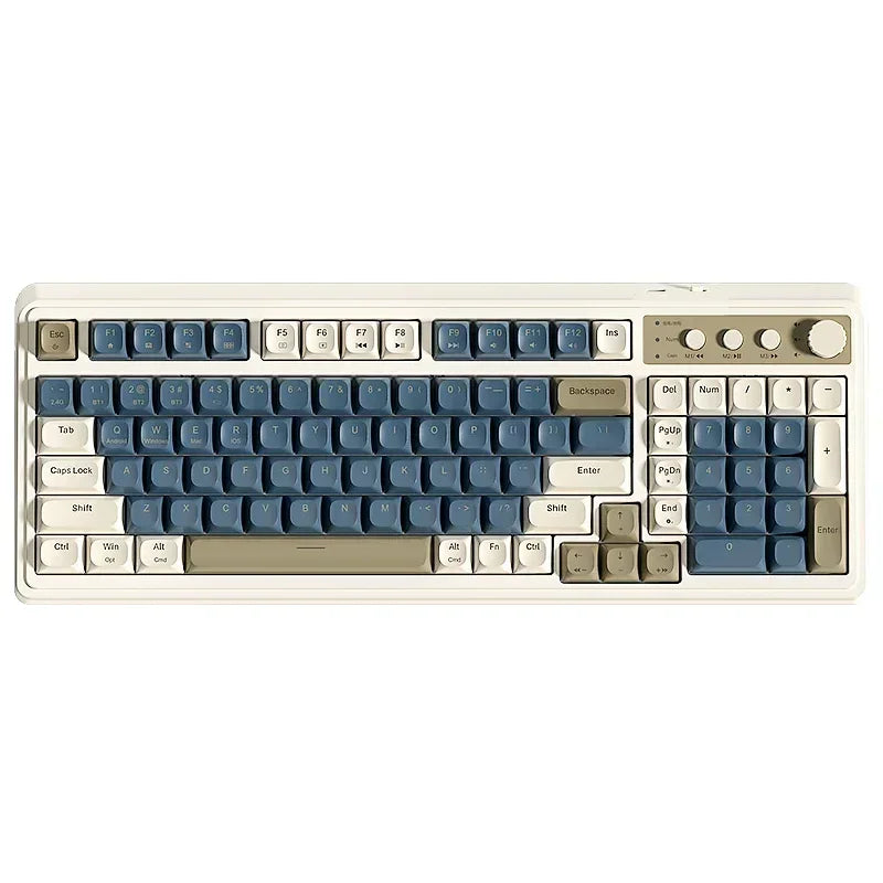 AULA S99 독거미 키보드 Membrane KeyboardWireless Bluetooth Wired Three Mode RGB Gamer Keyboards Office Typing Mute 99 Keys