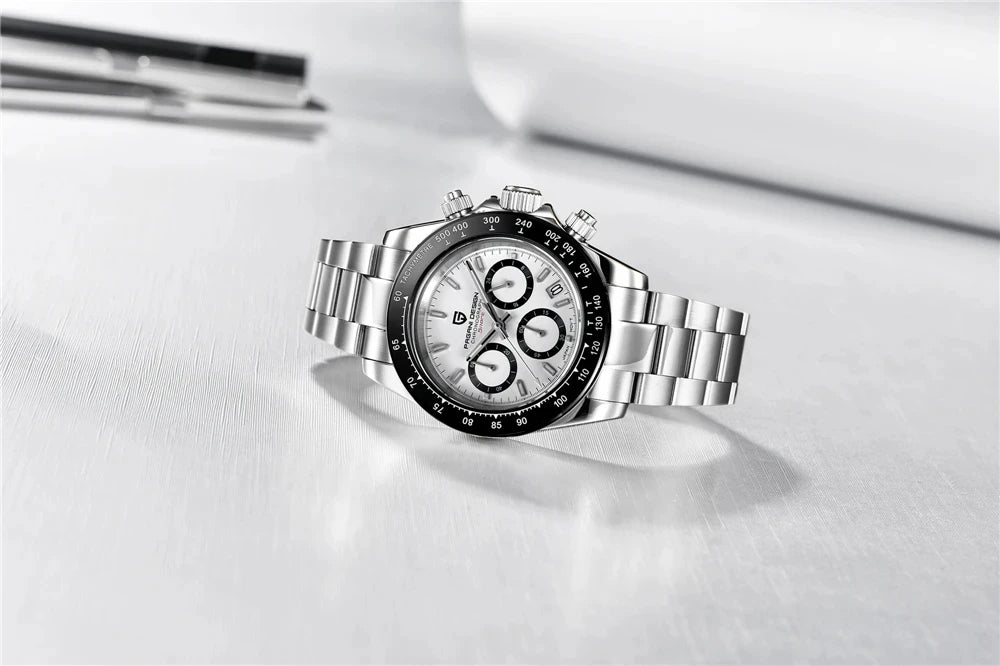 Chronographenuhr für Herren von PAGANI DESIGN – Luxuriöse Quarz-Armbanduhr, leuchtend und wasserdicht.