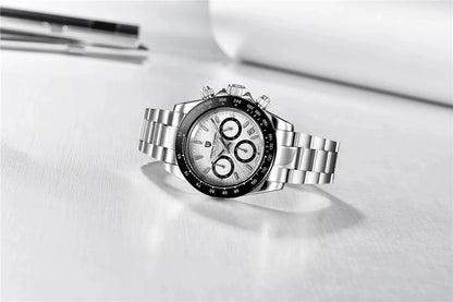 Chronographenuhr für Herren von PAGANI DESIGN – Luxuriöse Quarz-Armbanduhr, leuchtend und wasserdicht.