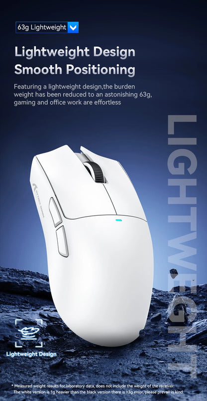 Mouse da gaming ATTACK SHARK X11 e mouse wireless X11 SE 22000 DPI, sensore PAW3311, BT/2.4G/cablato, ultraleggero 59g, 2000W clic