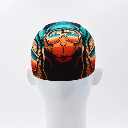 Cool style Cycling Caps Summer Breathable Sports Bicycle Hats Quick Dry Polyester Black Blue Bike Hats Classical Retro Runing