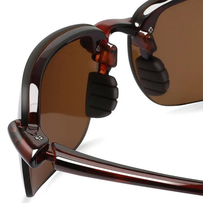 MAXJULI Polarized Sports Sunglasses for Men Women TR90 Rimless Frame Protection for Running Fishing  Driving UV400 8001