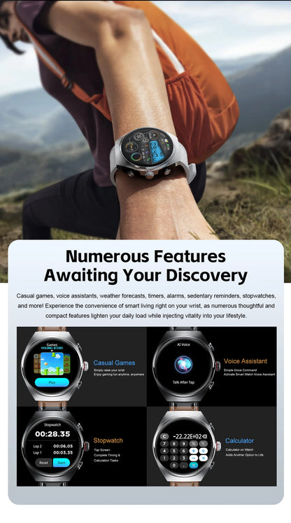 2026 New Smart Watch 2 in 1 With Earphone Smartwatch Bluetooth Call Men Watch Track Heart Rate Monitor Play Music SmartWatch
