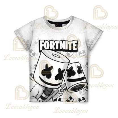 Fortnites 3D Printed Short Sleeve T-Shirt Game Cartoon Print Battle Royale Adult Kid Clothes Kids T-shirt Harajuku Tshirt