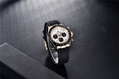 PAGANI DESIGN V2 40MM Meteorite dial Men Quartz Watches Sapphire Retro Chronograph  Waterproof Watch For Men Reloj0 hombr
