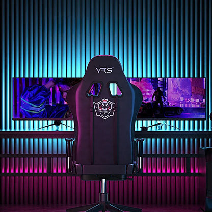 Ergonomic Esports Gaming Chair with Reclining Backrest, Adjustable Height Office Chair, Comfortable Computer Game Chair with Armrests and Wheels