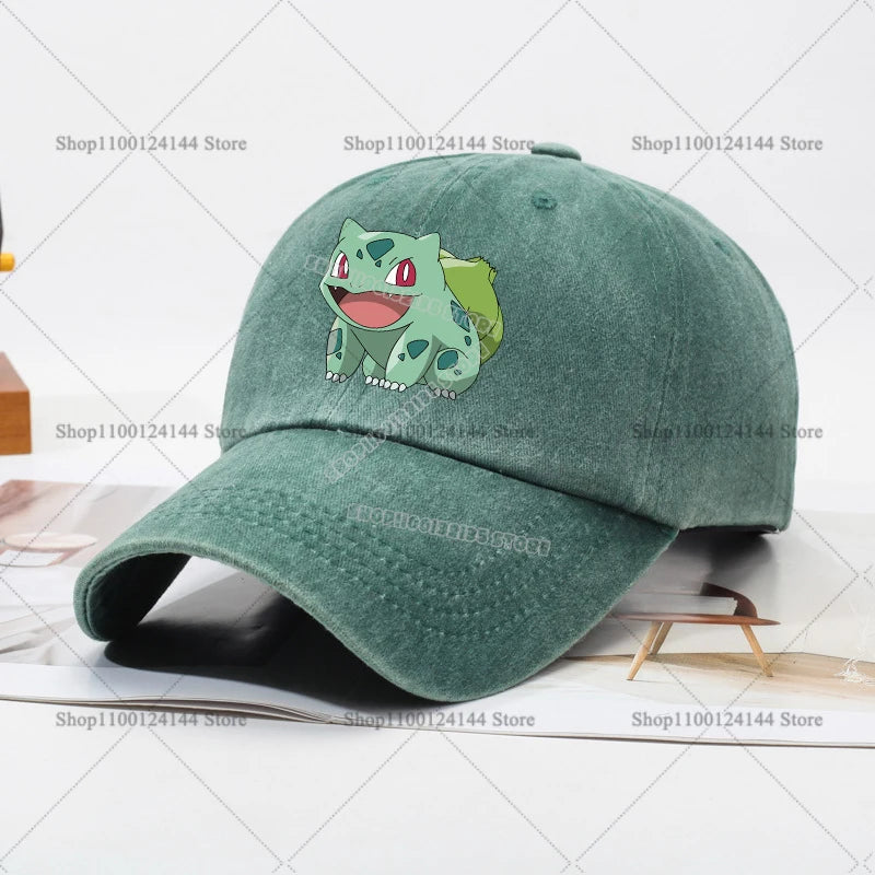 Children Baseball Cap Men Women Anime Figures Pokemoned Sun Hat New Adult Outdoor Sport Sunbonnet Retro Headgear Gift Hot Sales