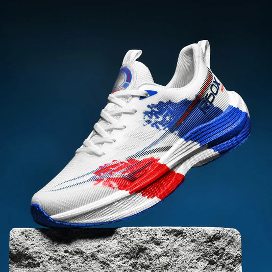 Løbesko til mænd i mesh – åndbare, komfortable snøresko til maraton, sport, fritid og tennis – store størrelser, trendy sneakers til mænd