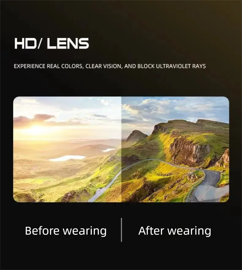 OKUMA New outdoor fishing fishing glasses for UV400 polarization to find fish, suitable for cycling, hiking and mountaineering.
