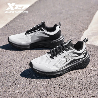 Xtep Male's Running Shoes Lightweight Breathable Shock Absorption Wear-Resistant Durability Cushioning Sneakers 875419110002