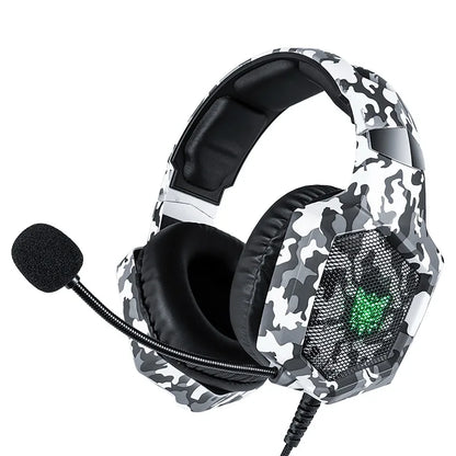 Casque de jeu filaire ONIKUMA K8 RGB, casque supra-auriculaire, microphone flexible, son surround 3,5 mm pour PC, PS4, Xbox, Switch, joueur
