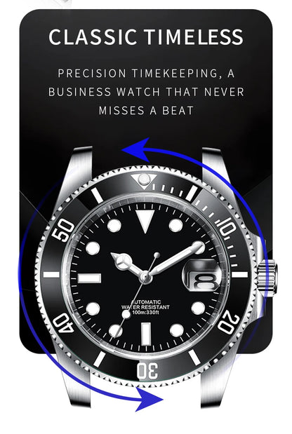 Customized Logo Men's Mechanical Automatic Wristwatch NH35 Movement 40mm Dial 100M Waterproof Sapphire Glass DIY Corgeut
