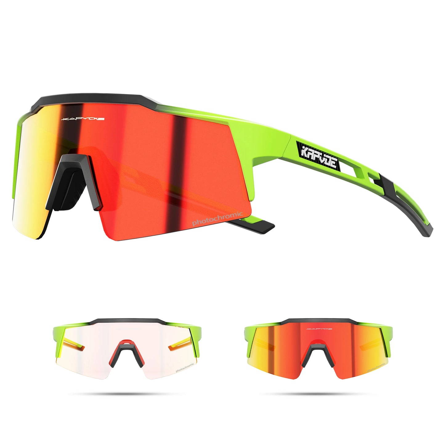 KAPVOE Photochromic Cycling Sunglasses for Men Glasses Fashion Mountain Bicycle Road Speed Cool Goggles Sports MTB Bike Eyewear