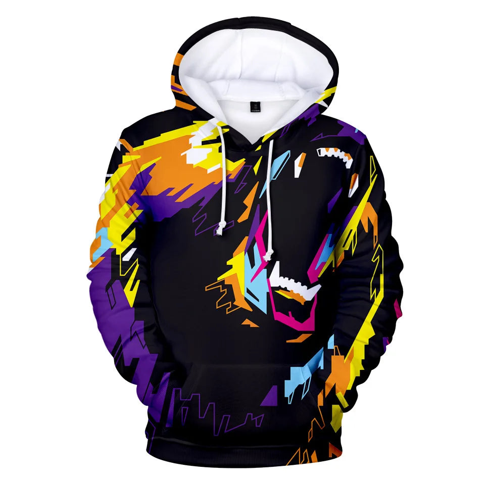 Cool Space Galaxy Wolf Hoodie Hoodies Men Bright Wolf Fashion Handsome Wolf Hoddies Spring Autumn Pullovers Sweatshirts Sweat