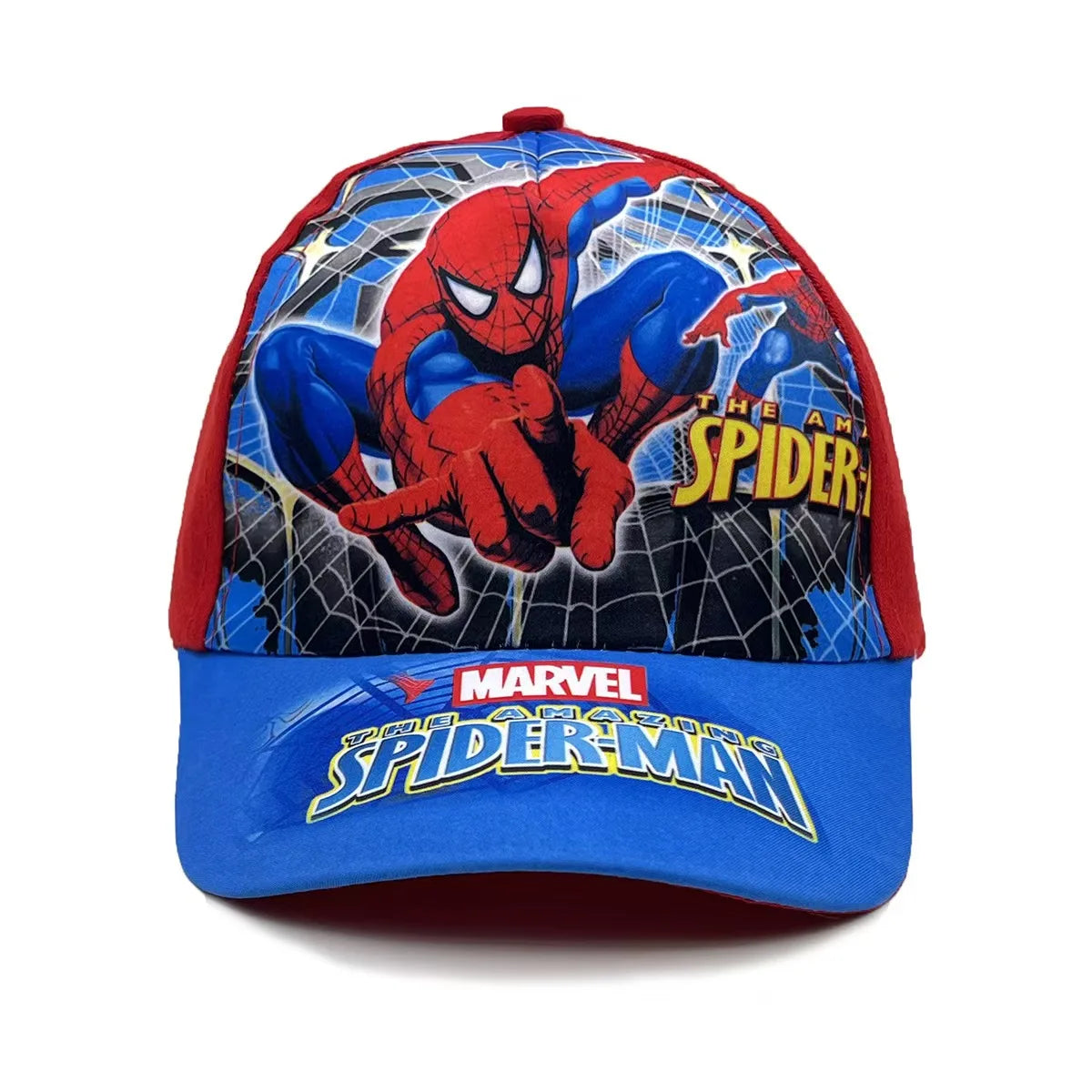 Marvel Spring and Autumn New Children's Anime Spider Man Duck Tongue Hat Sunscreen Sunscreen Hat Baseball Hat
