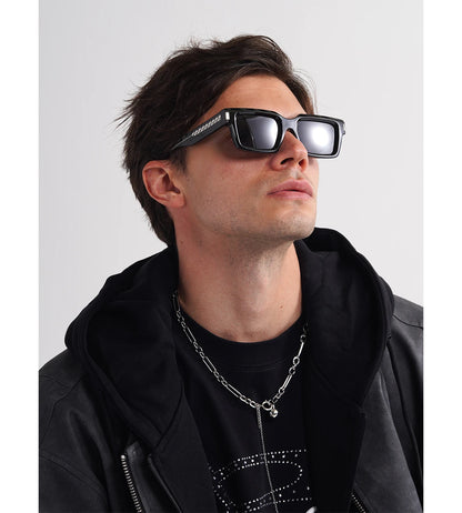 Ruiao 2026 retro black designer sunglasses vintage for women luxury square rectangular man UV400 Propionate insert pin eyewear