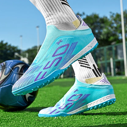 Chaussures de football pour hommes, crampons de football pour terrain en gazon, chaussures de sport pour entraînement, crampons de football antidérapants, crampons de football.