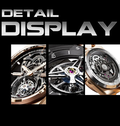BONEST GATTI Brand BG7004 Mechanical Wristwatches Automatic Movement Luxury Sapphire Watches Skeleton Watches For Men