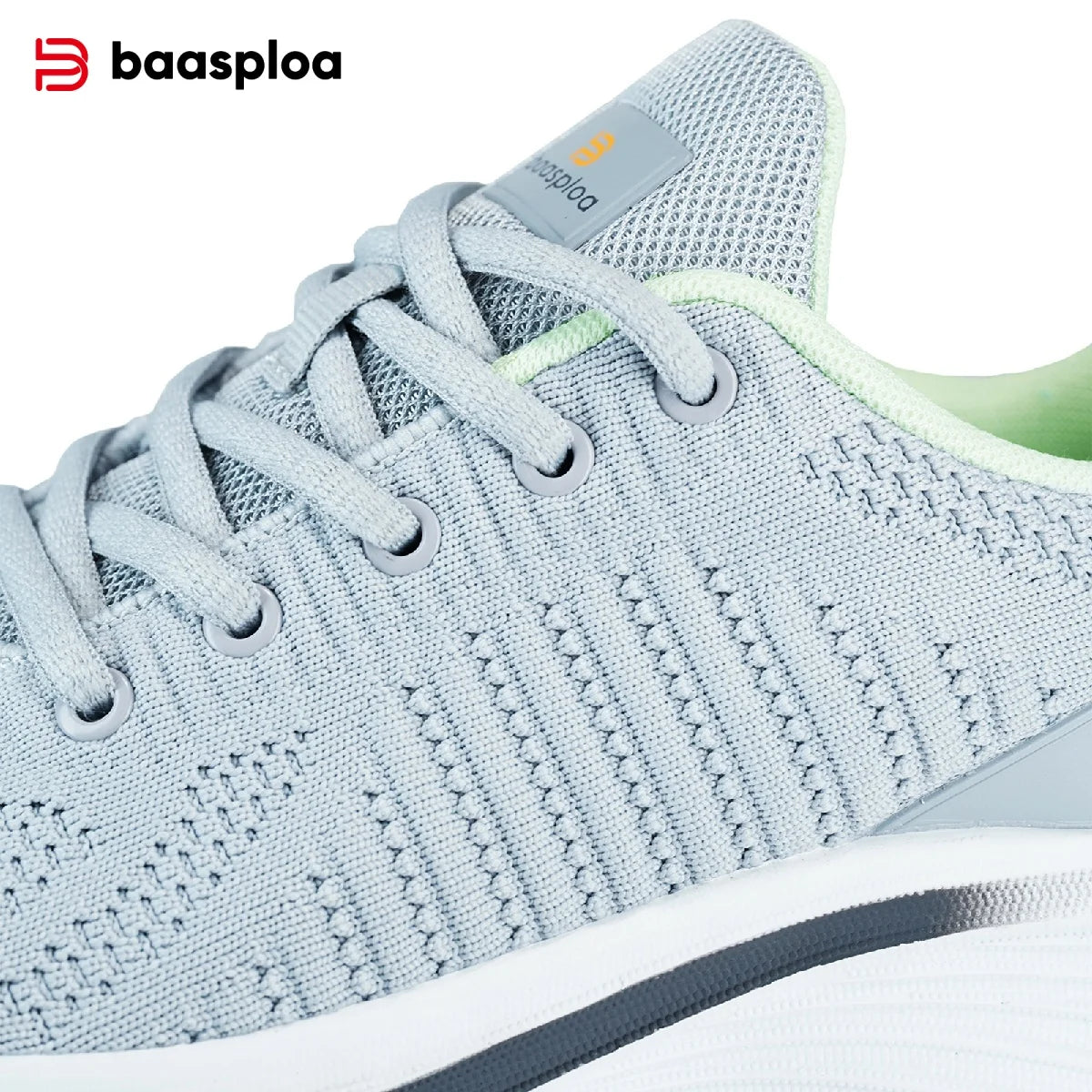 Baasploa Women Sport Shoes Comfort Lightweight Running Shoes for Women Mesh Breathable Casual Sneakers White Walking Sneakers
