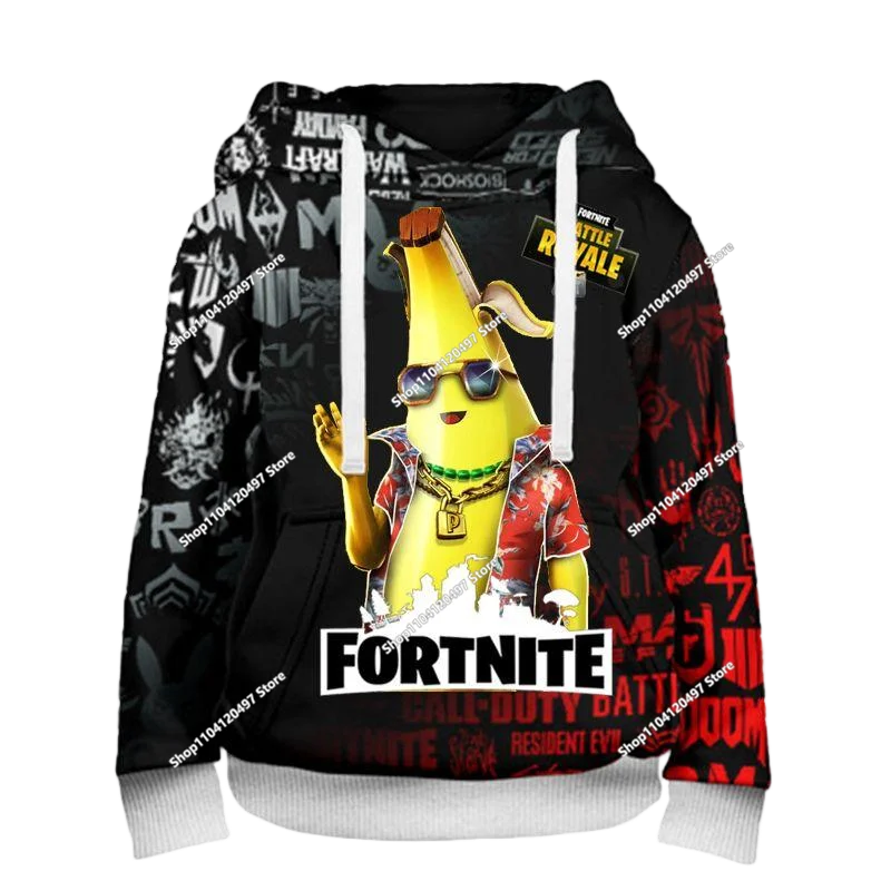 2025 New Fortnite 3D Printed Unisex Hoodie Casual Coat Game Peripheral Cosplay Children Clothing Gifts