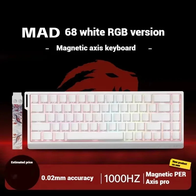 Madcatz Mad60 Mad68 HE 8k mechanische Tastatur mit magnetischen Schaltern, kabelgebunden, 60%/68%, Gaming-Tastaturen, Rapid Trigger, Custom-Tastaturen
