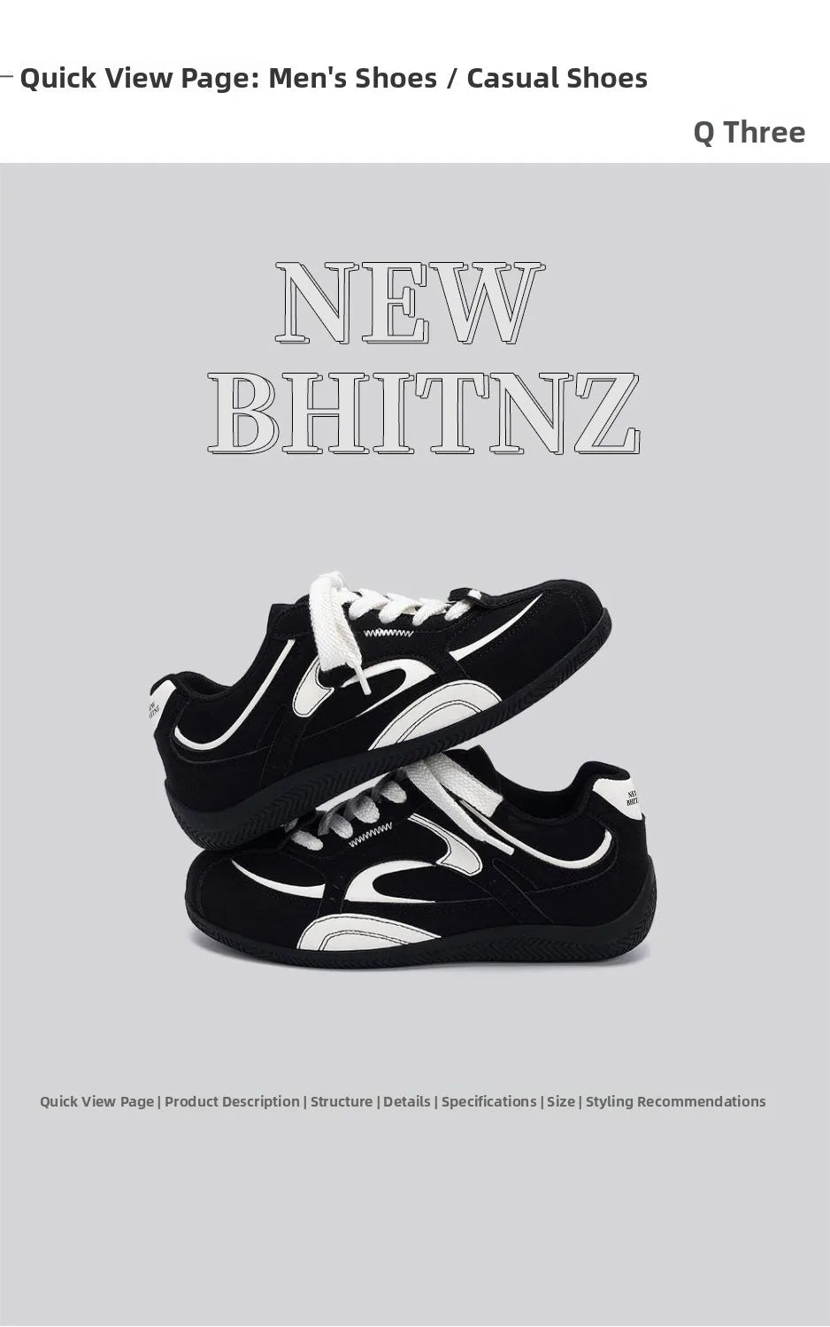 Men's Lightweight Comfortable Soft Bottom Casual Versatile Deqin Shoes Breathable Anti-Slip Wear-Resistant Flat Heel Sports Shoes