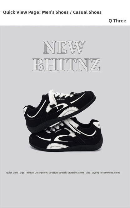 Men's Lightweight Comfortable Soft Bottom Casual Versatile Deqin Shoes Breathable Anti-Slip Wear-Resistant Flat Heel Sports Shoes