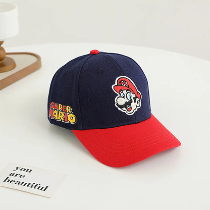 New Super Mushroom Peach Baseball Cap Creative High Color Cartoon Printed Boys and Girls anime merchandise Trendy birthday gifts