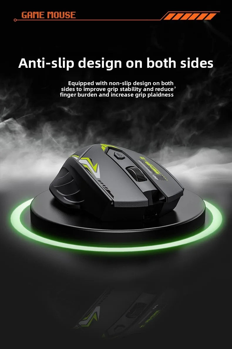 Wireless Gaming Mouse Bluetooth 5.4 Dual-Mode 2.4G Wireless Mouse Rechargeable 1600DPI Ergonomic Gamer Mice For PC Office Laptop