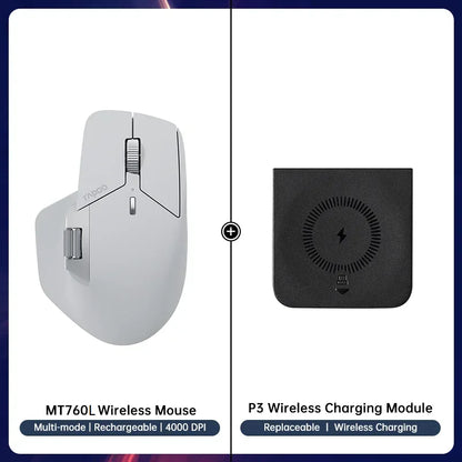 Rapoo MT760/MT760L/MT760Mini/MT760M Rechargeable Multi-mode Bluetooth Wireless Mouse Ergonomic 4000 DPI Support Up to 4 Devices