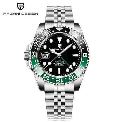 PAGANI DESIGN 40MM GMT Watches for Men Luxury Sapphire AR Mechanical Watch Ceramic Bezel Automatic 100M Waterproof Gift watch