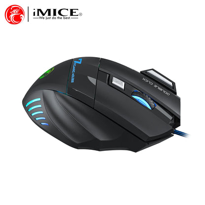 Herná myš USB Wired Gaming Mouse so 4 tlačidlami, ergonomická herná myš 2400DPI s RGB podsvietením a vysokopresným optickým senzorom