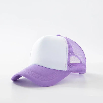 Custom Hat with Logo Printing Polyester Mesh Trucker Hat Adjustable Dad DIY Logo Baseball Cap for Men Women