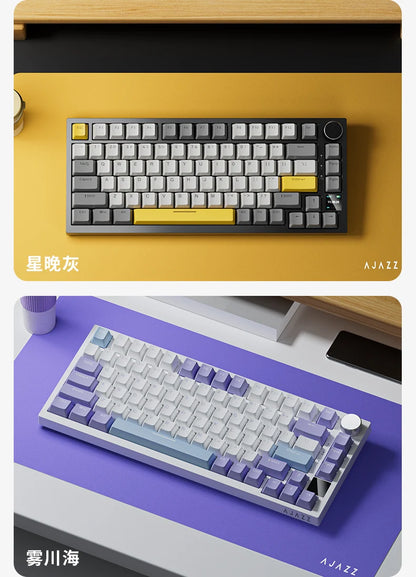 Ajazz AK820 /AK820PRO Gaming Mechanical Keyboard 82 Keys Wired Bluetooth 2.4GHz Wireless Gamer Keyboard Custom Gasket for Laptop