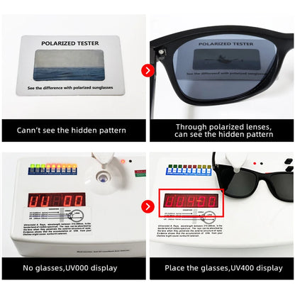 Hot Sale Polarized Sunglasses Men Women Classic Square Plastic Driving Sun Glasses Male Fashion Black Travelling Shades UV400